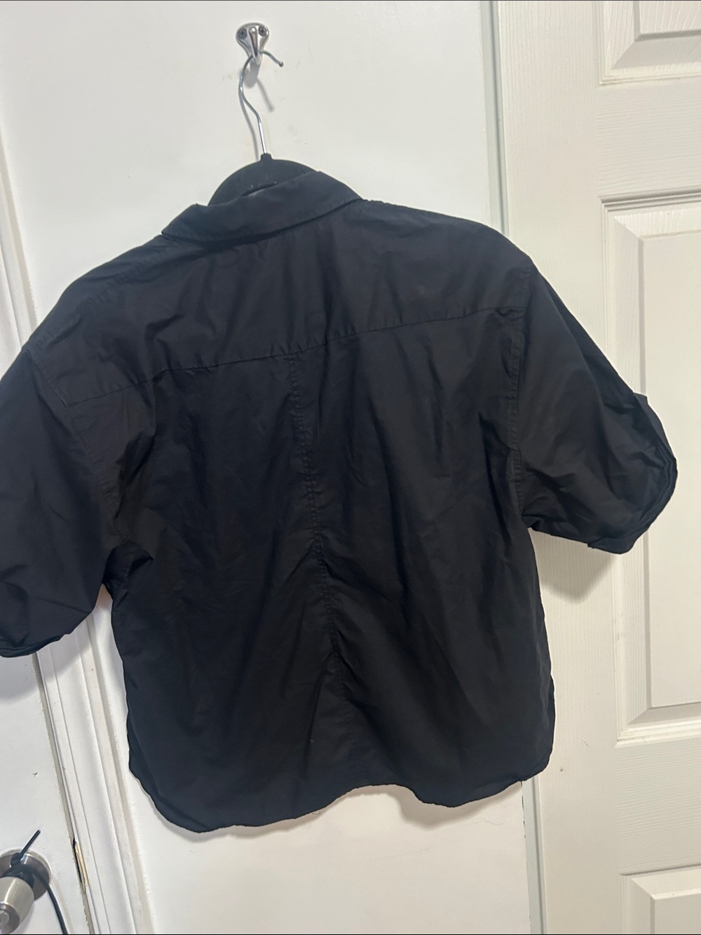 Zara Black Short-Sleeve Casual Button-Down Shirt - Picture 5 of 6